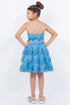 Girls One Shoulder Multi Layered Tulle Dress 4-16